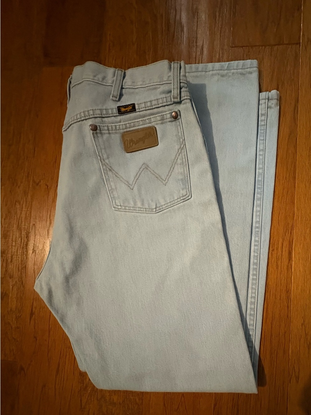Wrangler Men's Pale Blue Straight Jeans